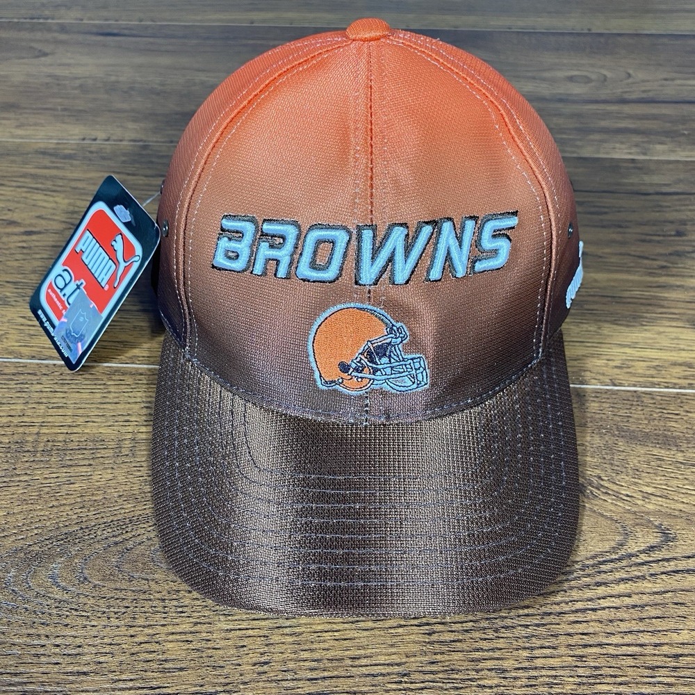 Vintage Cleveland Browns Puma Pro Line Authentic Hat NFL Strapback Cap Orange